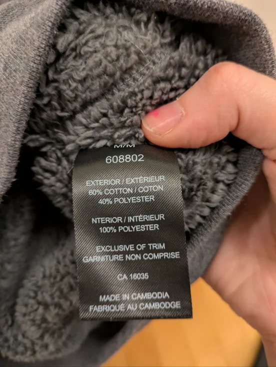 BC Clothing Cozy Gray Sherpa-Lined Zip Hoodie - Picture 5 of 5